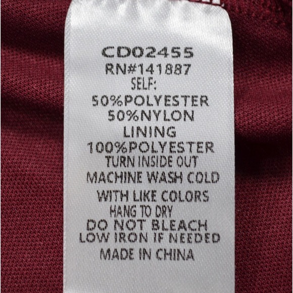 Amour Boutique TCEC‎ Babydoll Dress Women's Size S Wine Color Puff Short Sleeve - Picture 12 of 15